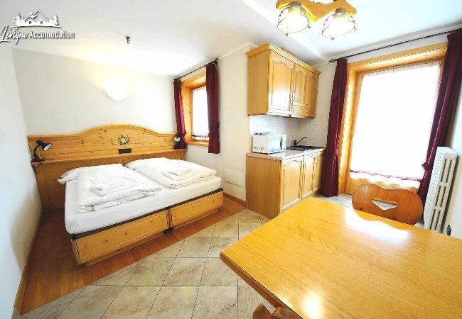 Appartamento a Livigno - Monolocale Rin con balcone a piano primo e vista sulle montagne 